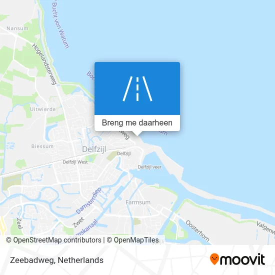 Zeebadweg kaart