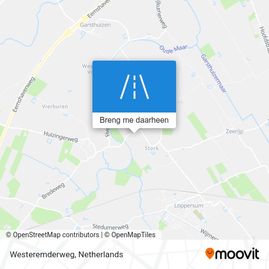 Westeremderweg kaart