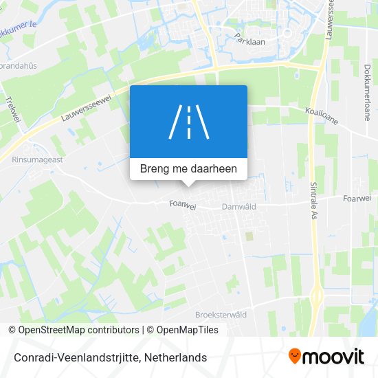 Conradi-Veenlandstrjitte kaart