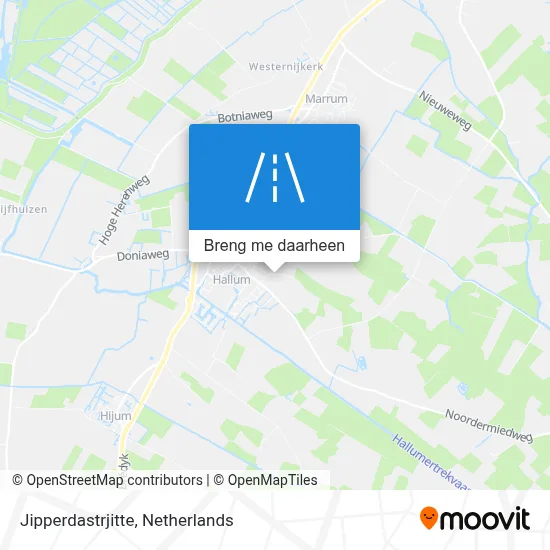 Jipperdastrjitte kaart