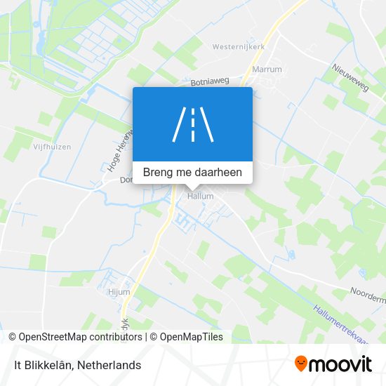 It Blikkelân kaart