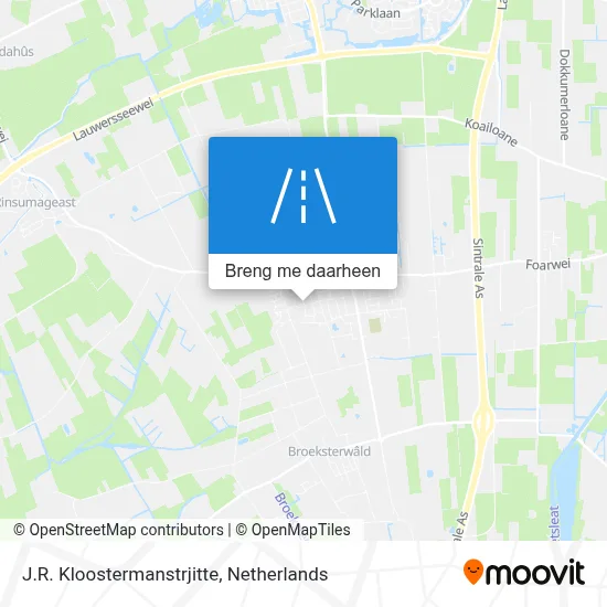 J.R. Kloostermanstrjitte kaart