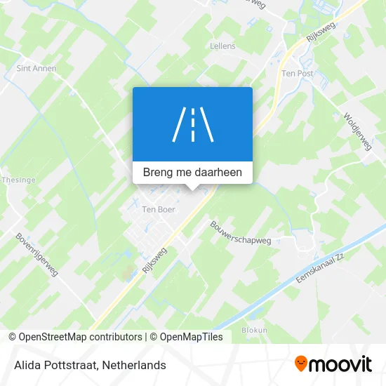 Alida Pottstraat kaart