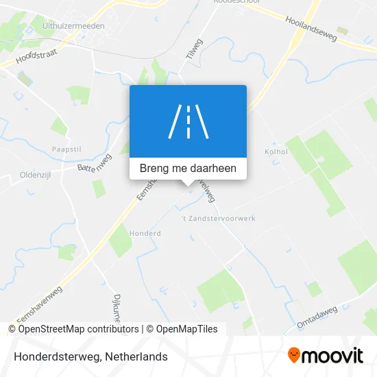 Honderdsterweg kaart