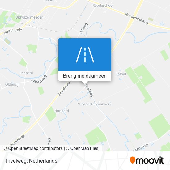 Fivelweg kaart