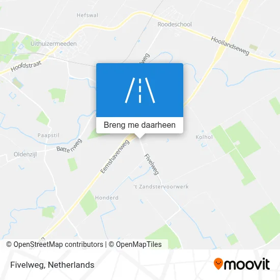 Fivelweg kaart