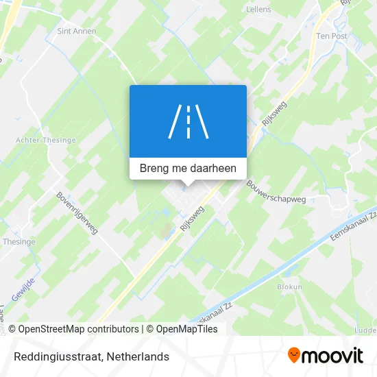 Reddingiusstraat kaart