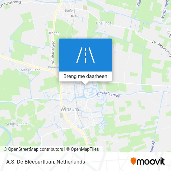 A.S. De Blécourtlaan kaart