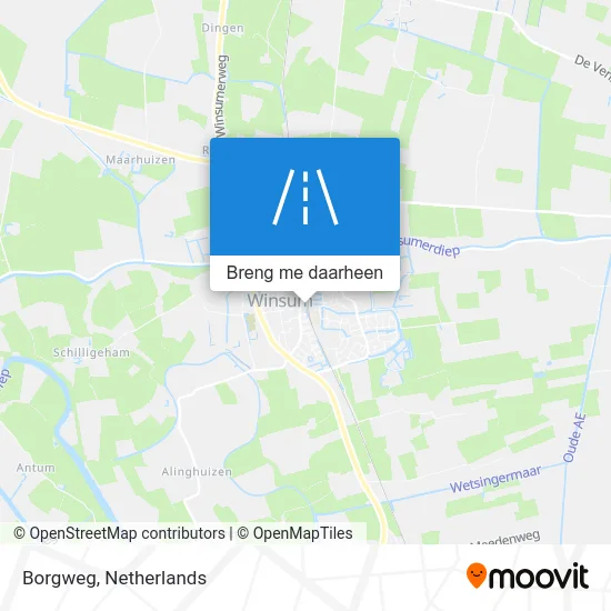 Borgweg kaart