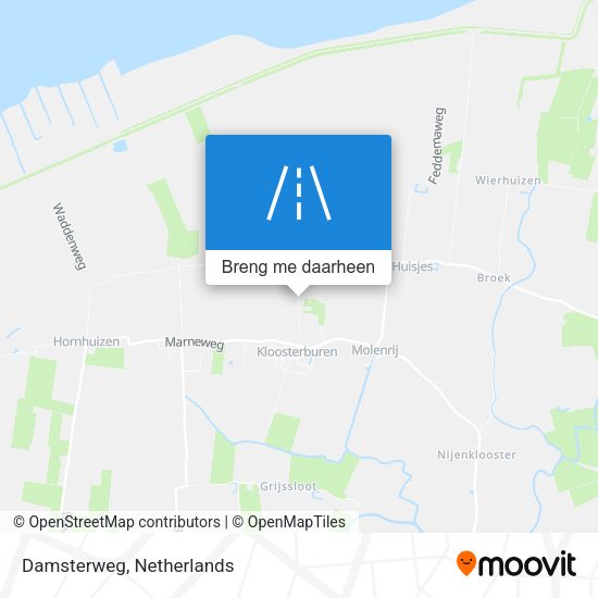 Damsterweg kaart