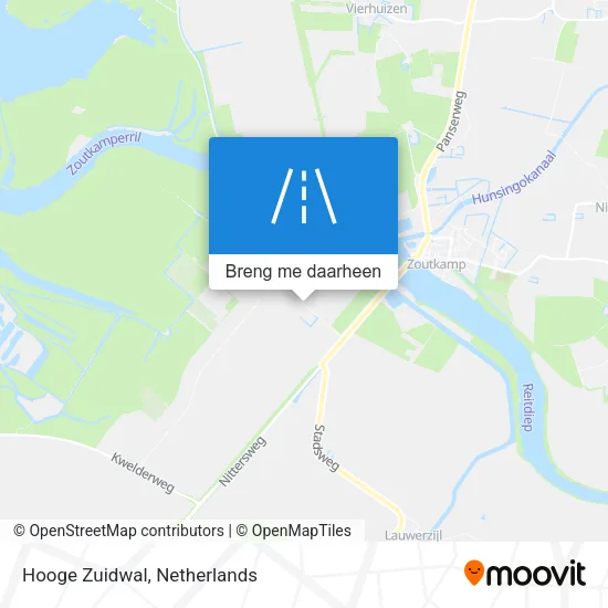 Hooge Zuidwal kaart