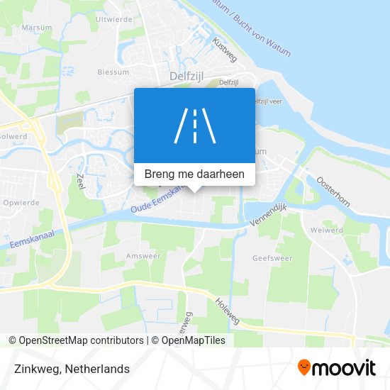 Zinkweg kaart