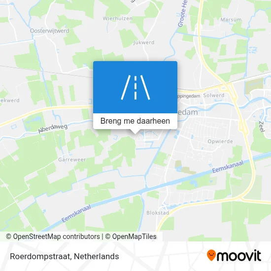 Roerdompstraat kaart