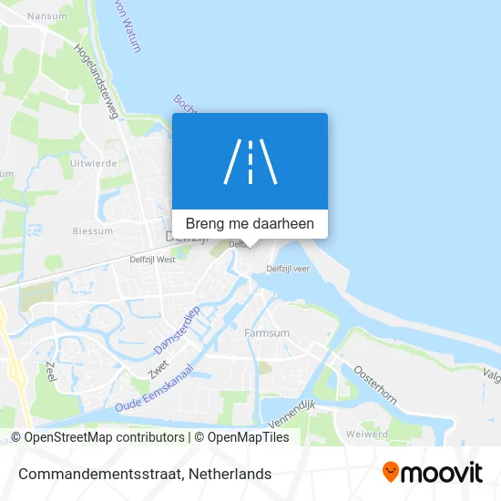 Commandementsstraat kaart