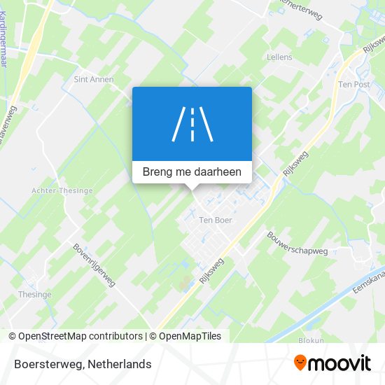 Boersterweg kaart