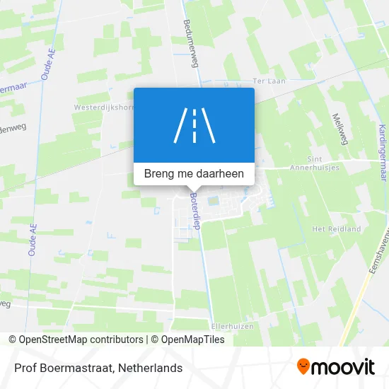 Prof Boermastraat kaart