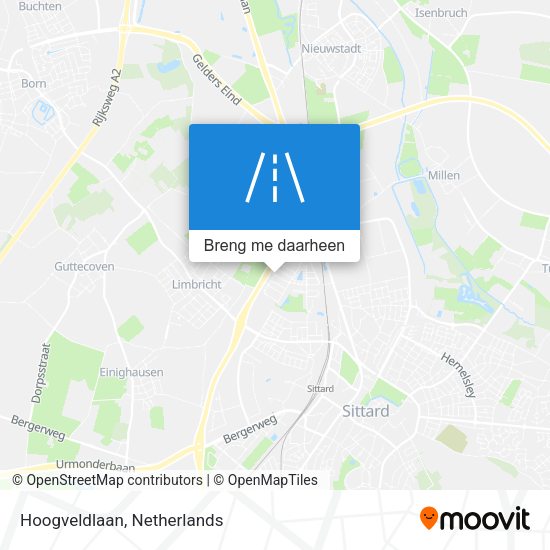 Hoogveldlaan kaart