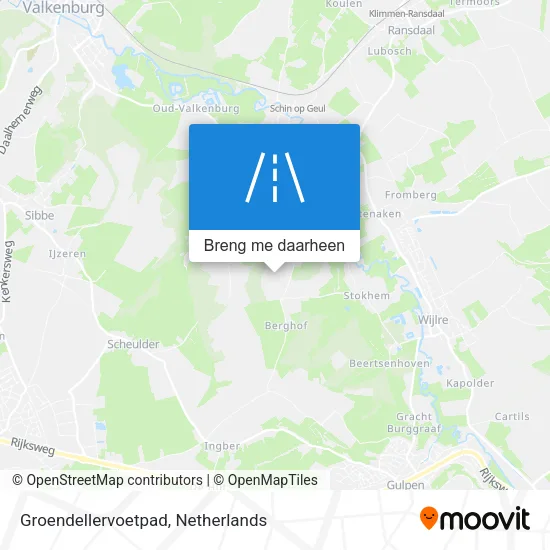 Groendellervoetpad kaart