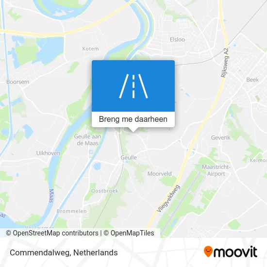 Commendalweg kaart