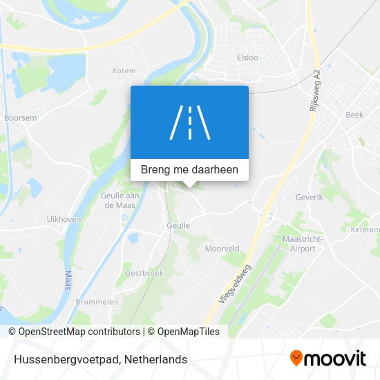 Hussenbergvoetpad kaart