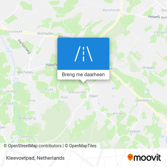 Kleevoetpad kaart