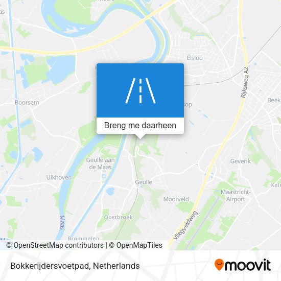 Bokkerijdersvoetpad kaart