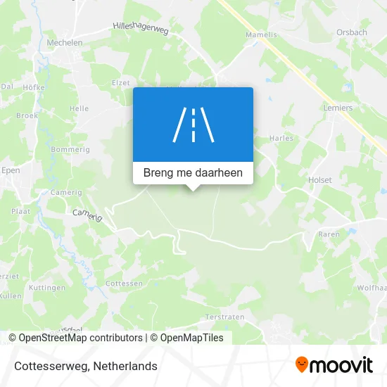 Cottesserweg kaart