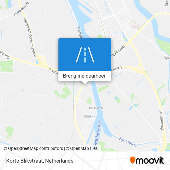 Korte Blikstraat kaart