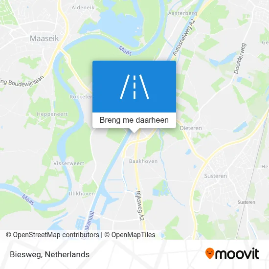 Biesweg kaart