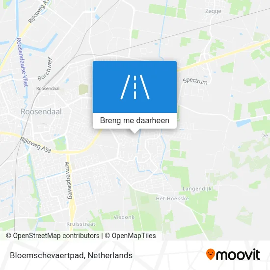 Bloemschevaertpad kaart
