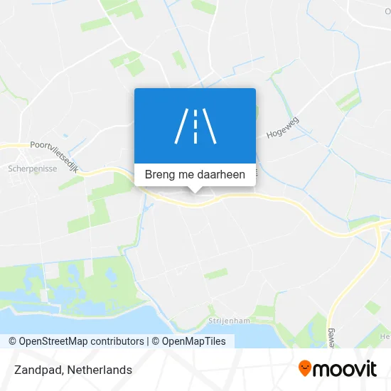 Zandpad kaart