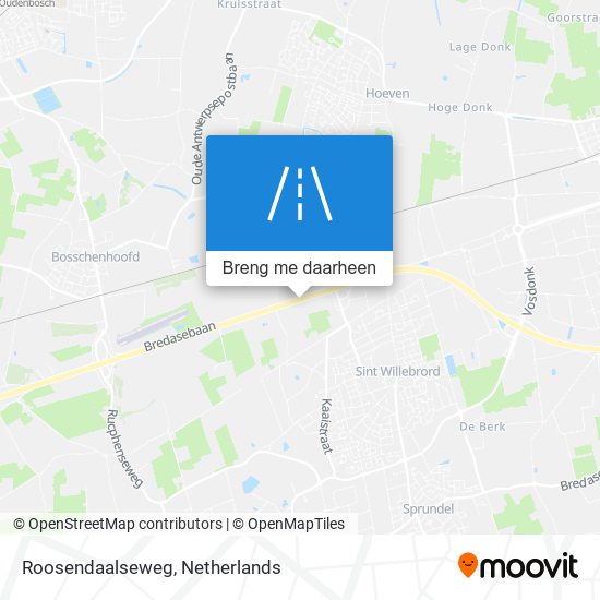 Roosendaalseweg kaart