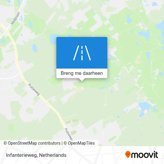 Infanterieweg kaart