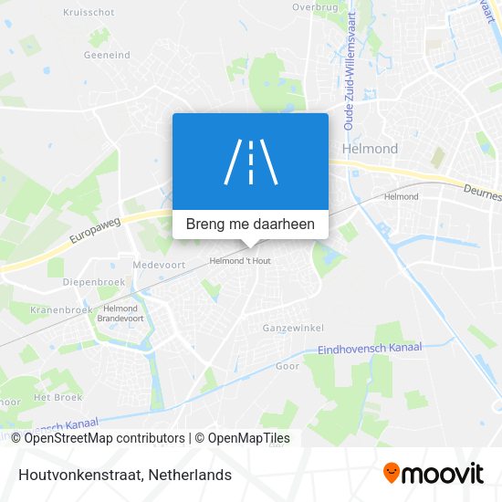 Houtvonkenstraat kaart