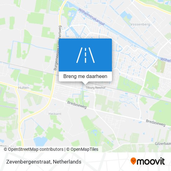 Zevenbergenstraat kaart