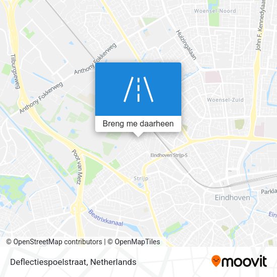 Deflectiespoelstraat kaart