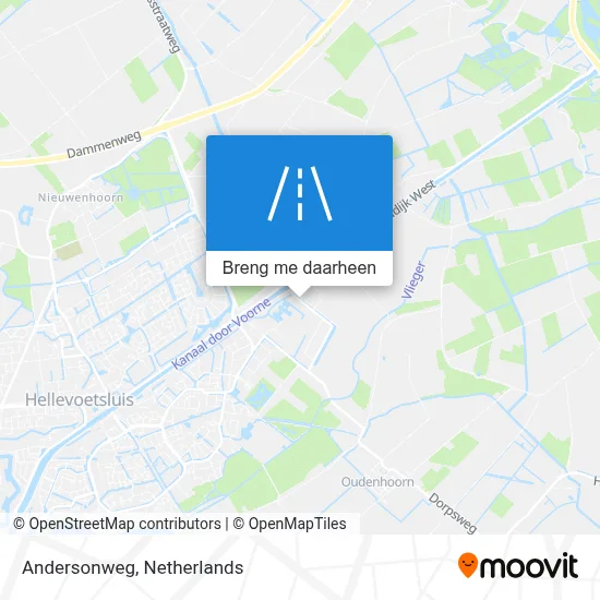 Andersonweg kaart