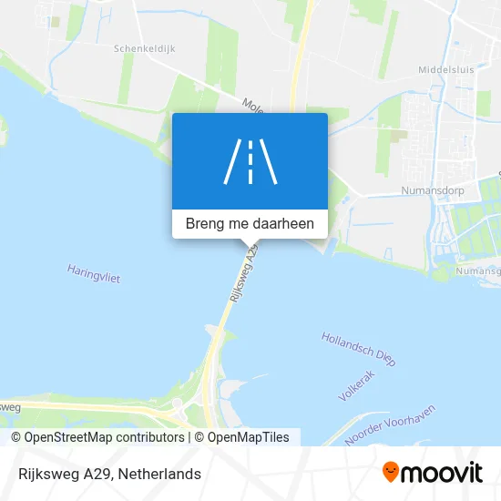 Rijksweg A29 kaart