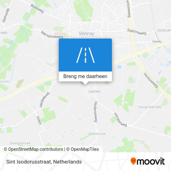 Sint Isodorusstraat kaart