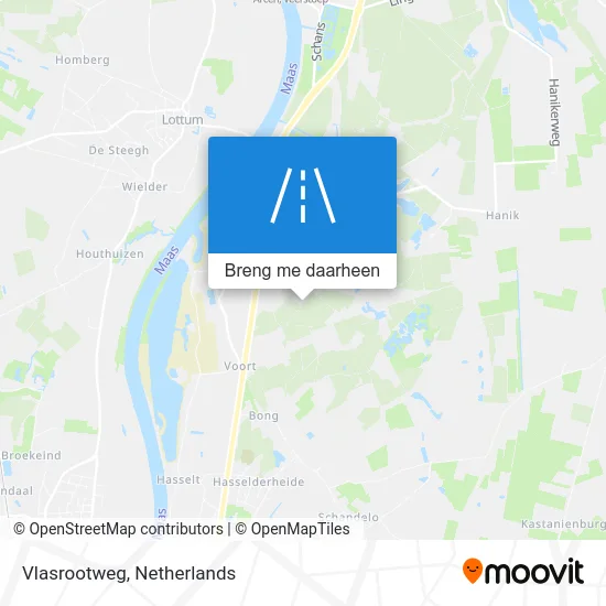 Vlasrootweg kaart