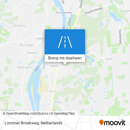 Lommer Broekweg kaart