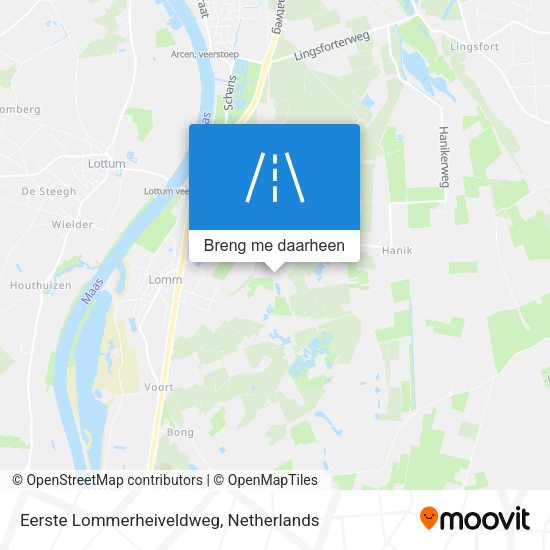 Eerste Lommerheiveldweg kaart