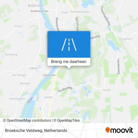 Broeksche Veldweg kaart