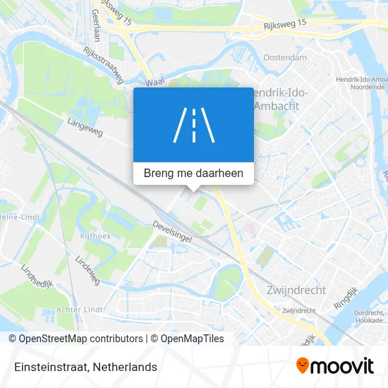 Einsteinstraat kaart