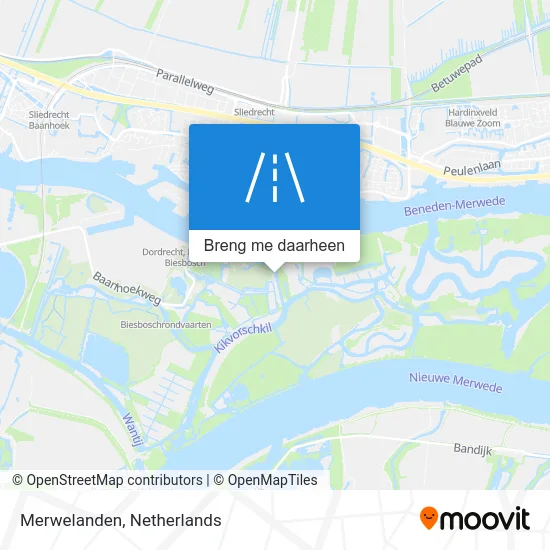 Merwelanden kaart