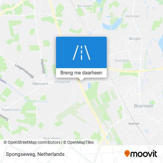 Spongseweg kaart