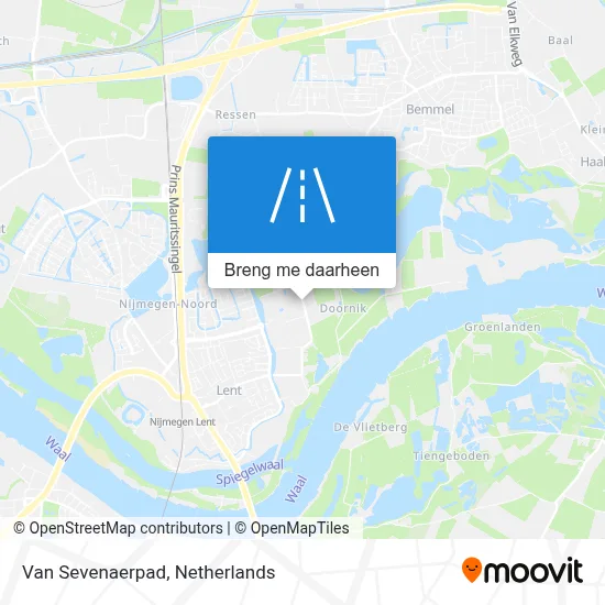 Van Sevenaerpad kaart