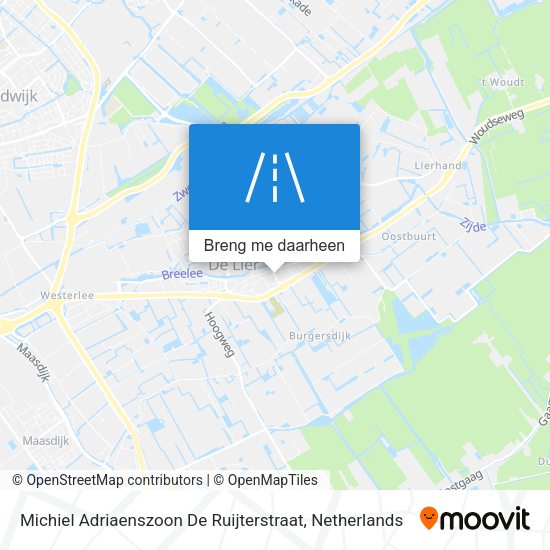Michiel Adriaenszoon De Ruijterstraat kaart