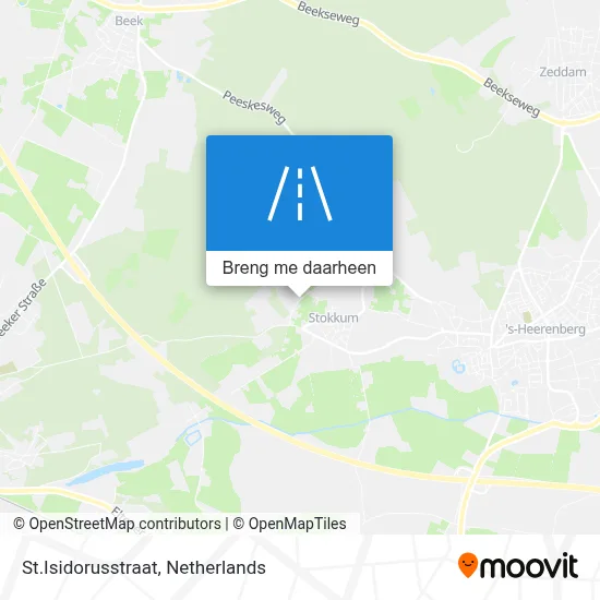 St.Isidorusstraat kaart