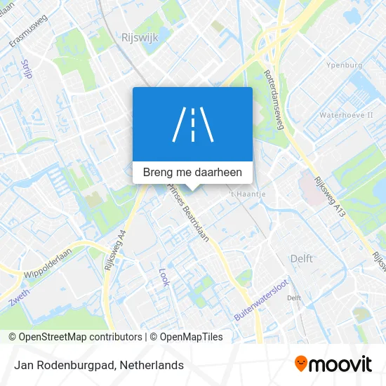 Jan Rodenburgpad kaart